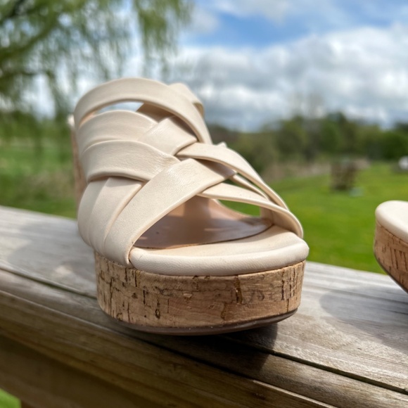 🍂Sam & Libby Cork Wedge Sandal Slip On Shoes - Picture 2 of 13